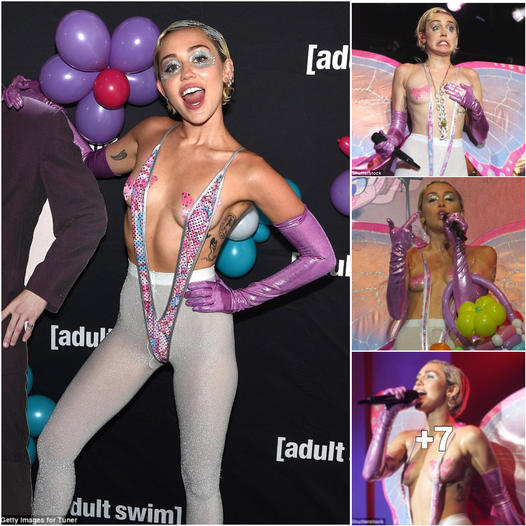 Fluttering with Miley Cyrus: A Sensational Display in Butterflies and Bikinis at the Adult Swim Extravaganza!